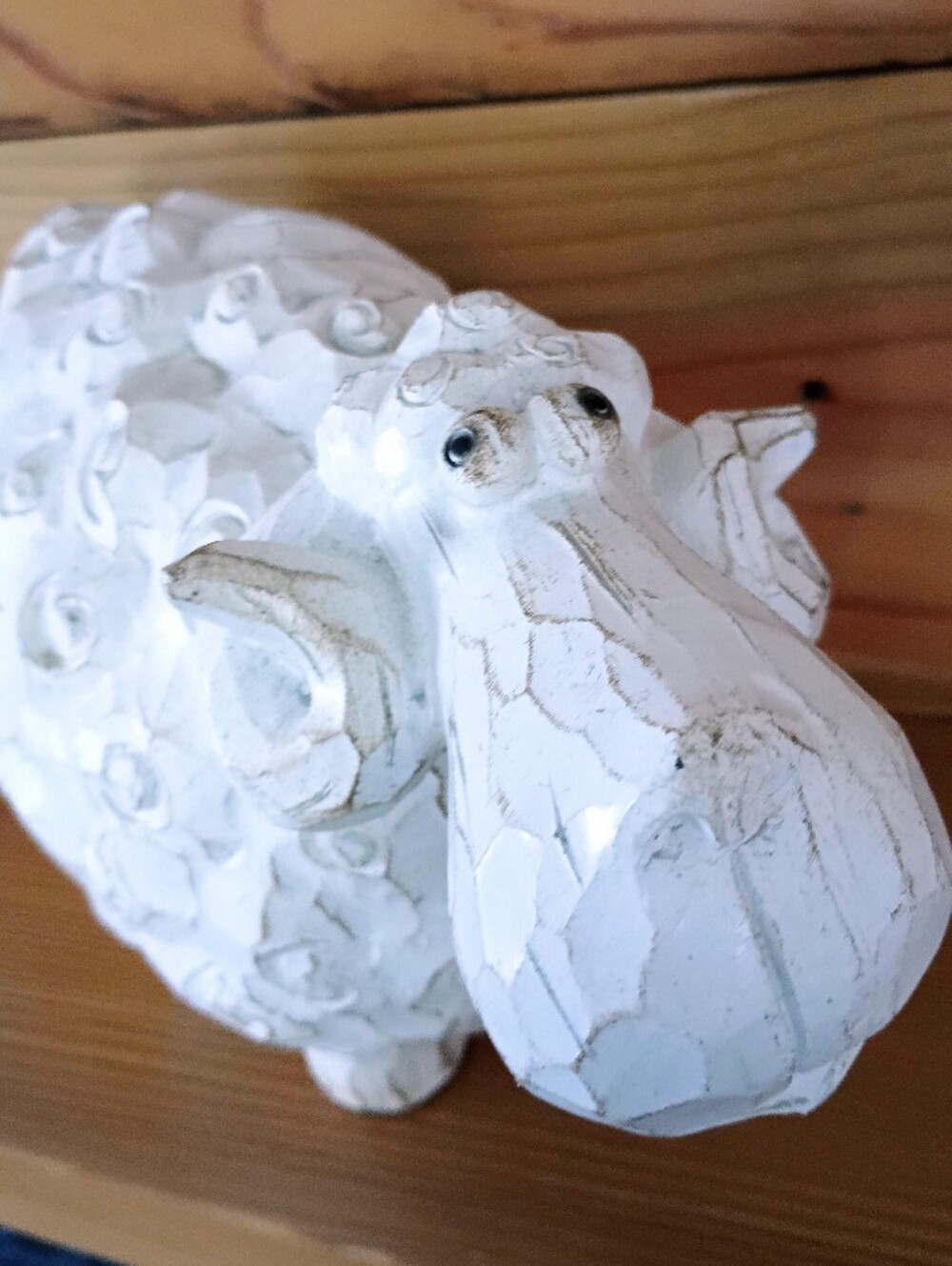 Carved Sheep Decor